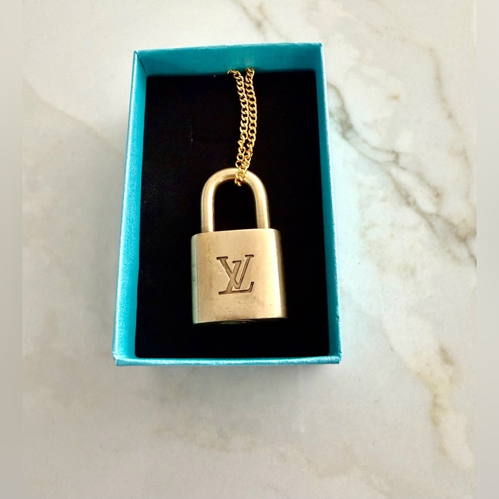 Louis Vuitton Gold Padlock Pendant